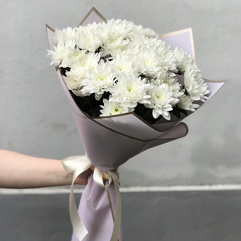 Букет из 5ти кустовых хризантем