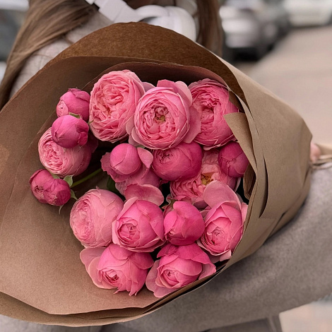 Букет из 5 пионовидных роз