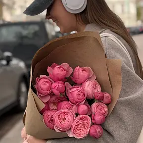 Букет из 5 пионовидных роз