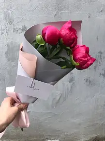 Монобукет из 3 пионов